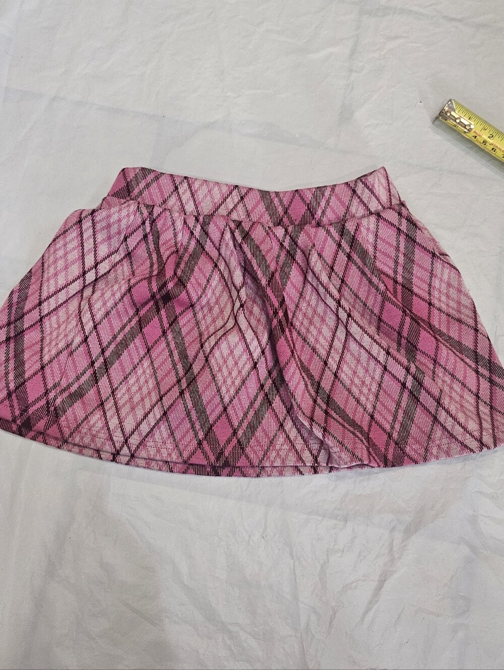 Girl btween Pink Plaid Pleated Skirt. Zs 4